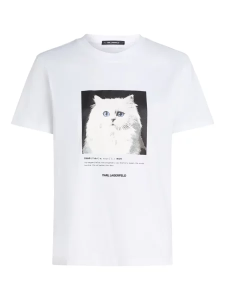 Tricou Karl Lagerfeld cu imagine alb