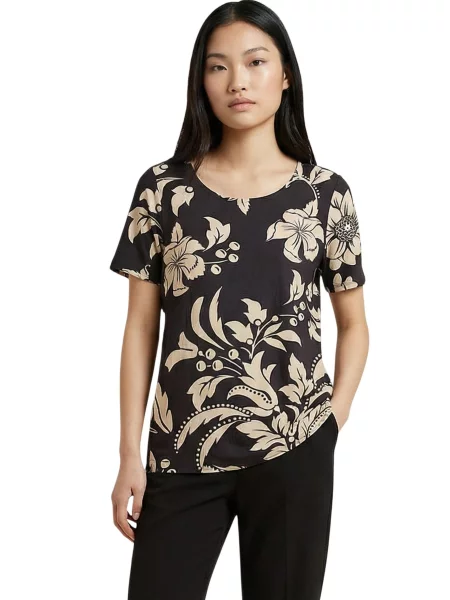Bluzka Jacqueline De Yong w kwiatki czarna