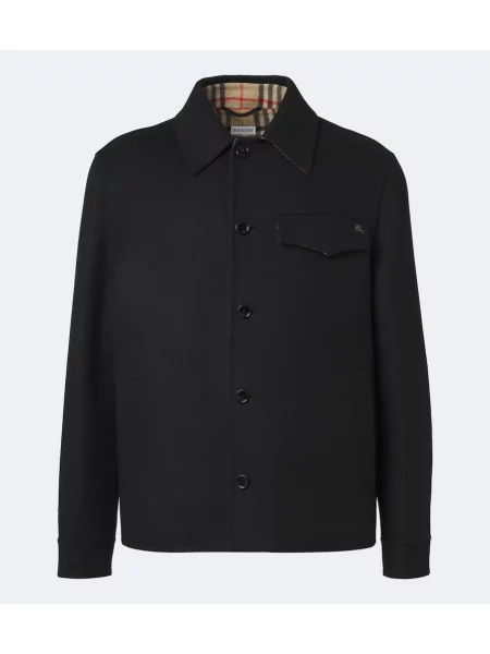 Geacă Burberry de lână negru