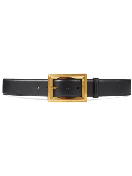 Cu centură curea Jimmy Choo din piele negru