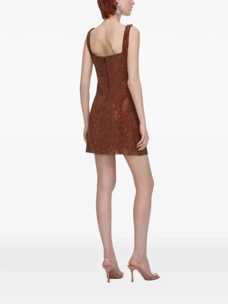 Rochie mini Self-portrait maro