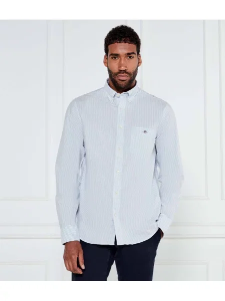 Gant camasa din barbati cu guler button-down regular albastru