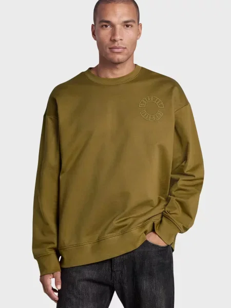 Світшот G-star Raw з аплікацією оливковий