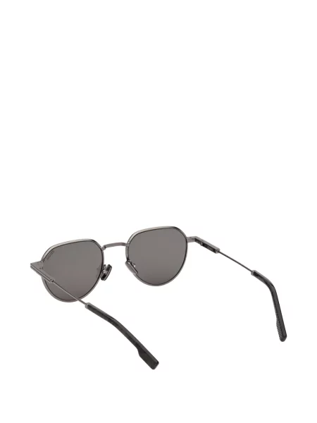 Ochelari de soare Zegna cu imprimeu geometric gri