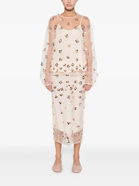 Bluză Forte_forte cu paiete cu model floral