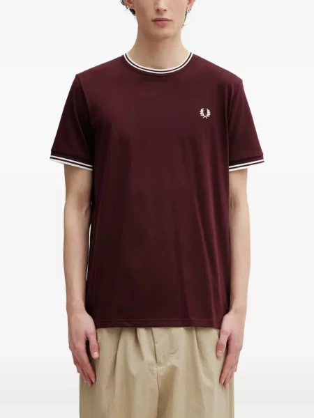Tricou Fred Perry cu broderie roșu