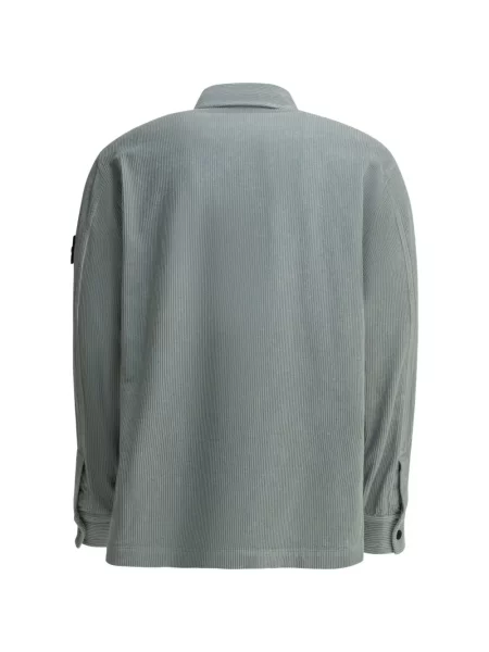 Μπουφάν πουκάμισο Stone Island κοτλέ πέτρες γκρι
