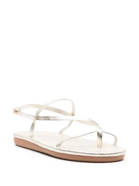 Sandale Ancient Greek Sandals din piele fără toc auriu