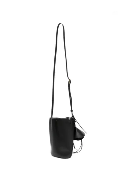 Kožená crossbody kabelka Givenchy s mašlí černá