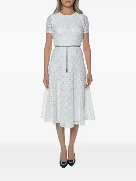 Cu centură rochie midi Michael Kors alb