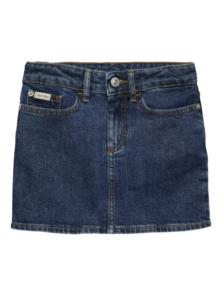 Dětské džínová sukně Calvin Klein modré