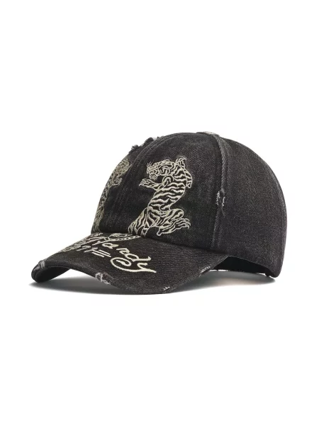 Ed Hardy Čiapka Desert Tiger 5 čierna biela