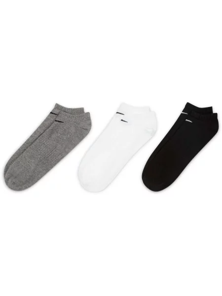 Ponožky Nike Everyday Lightweight Training No-Show Socks Black/ White/ Grey L bílé
