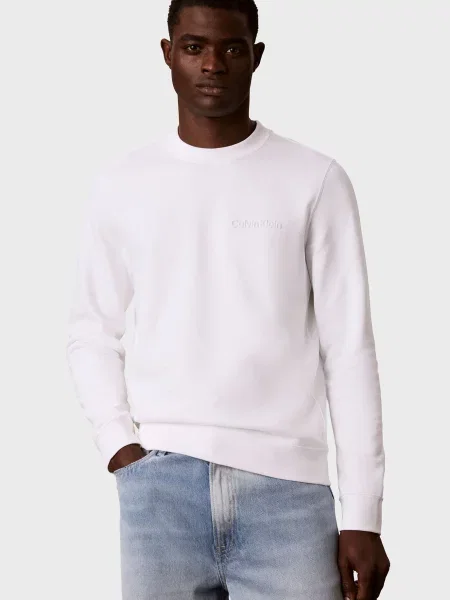 Свитшот Calvin Klein с лого белый