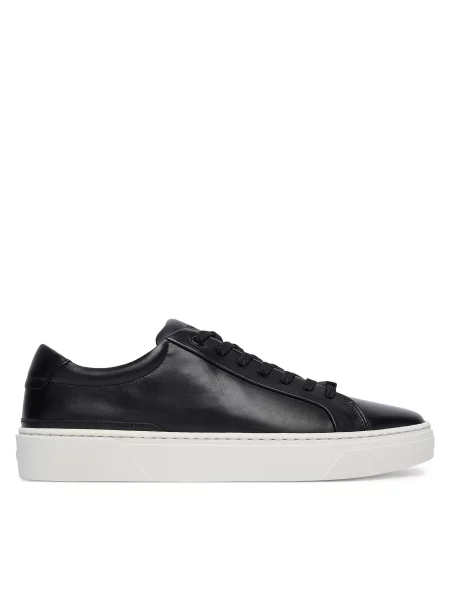BOSS BLACK Bőr sneakers tornacipő Gary_Tenn_nalu_N fekete