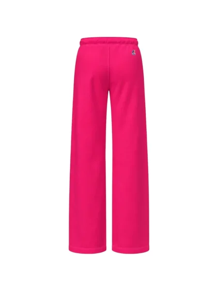Pantaloni palazzo K-way cu cordon roșu