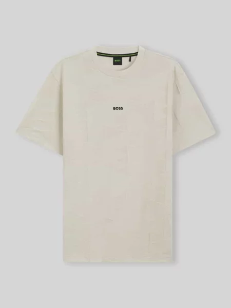 T-shirt o kroju regular fit z czystej bawełny model TS_NETWORK JQ' Boss Green
