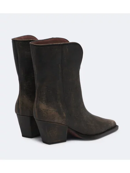 Botine Paris Texas din piele maro