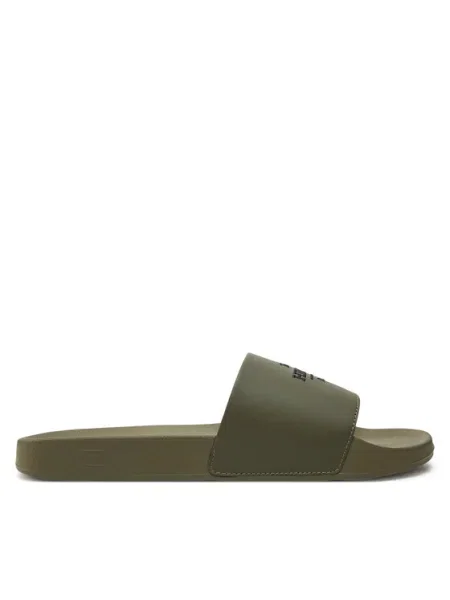 Tommy Hilfiger Papucs Embroid Hilfiger 85 Pool Slide zöld