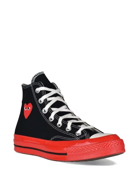 Маратонки Comme Des Garçons с принт със сърца черно
