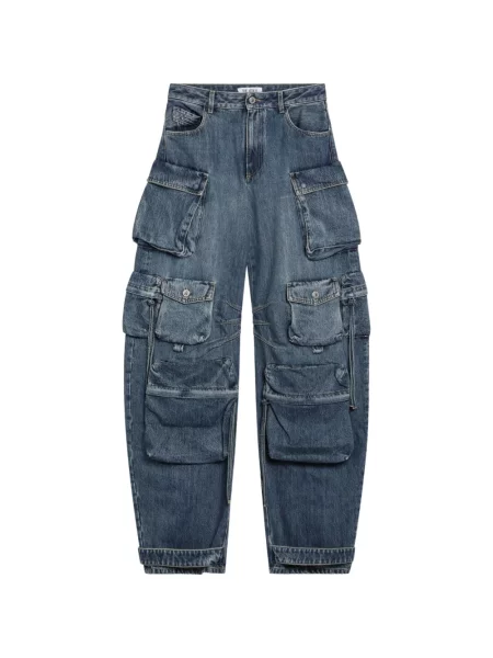 Pantaloni cargo The Attico albastru