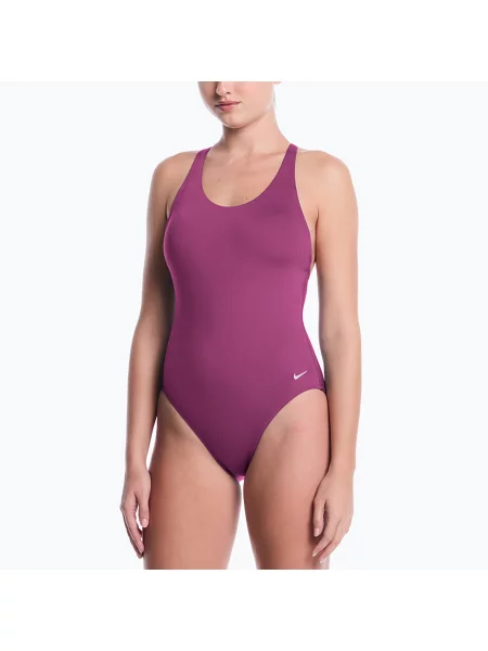 Costum de baie întreg pentru femei Nike Effortless Essential desert pink roz