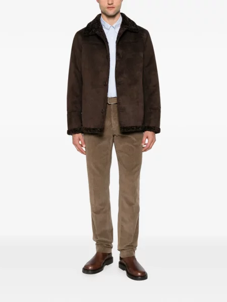 Pantaloni Incotex de catifea cord maro