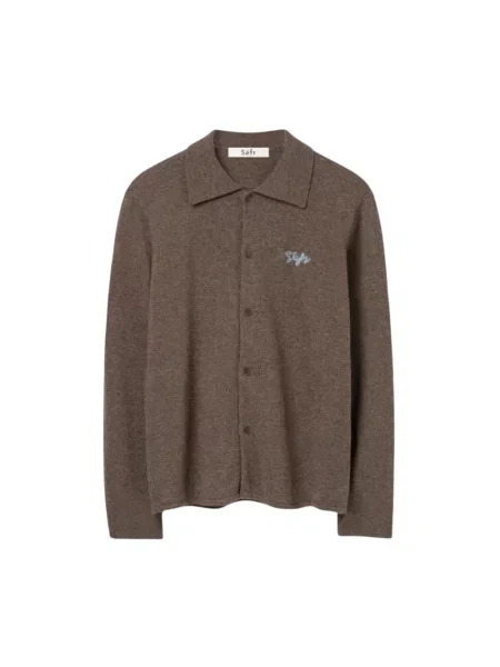 Sweter Séfr wełniany brązowy