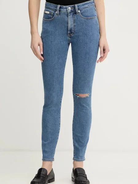 Kavbojke Calvin Klein Jeans modra