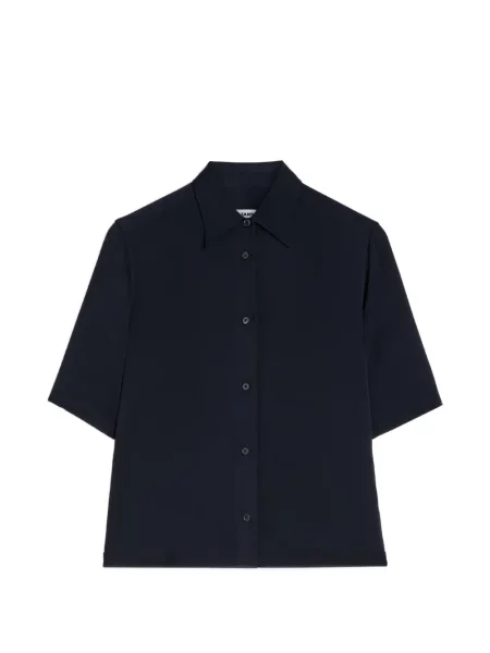 Cămașă Jil Sander din satin albastru