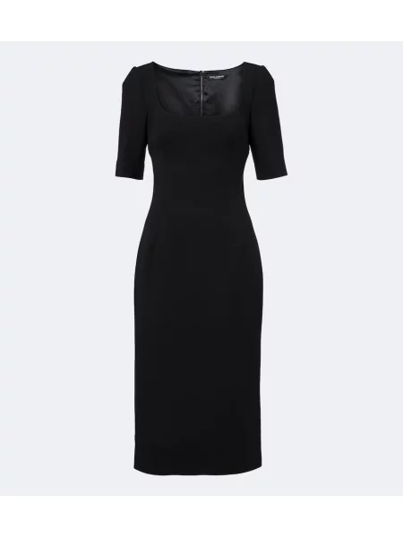 Rochie midi Dolce&gabbana de lână negru