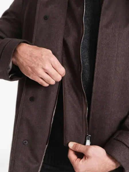 Palton Norwegian Wool de lână maro