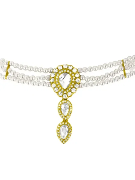 Colier Hzmer Jewellery cu perle auriu