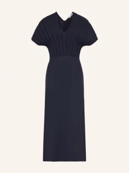 Max Mara Pletené Šaty Serio tmavě modrá