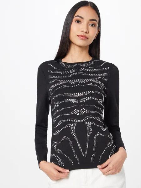 Karen Millen Póló / ezüst fekete
