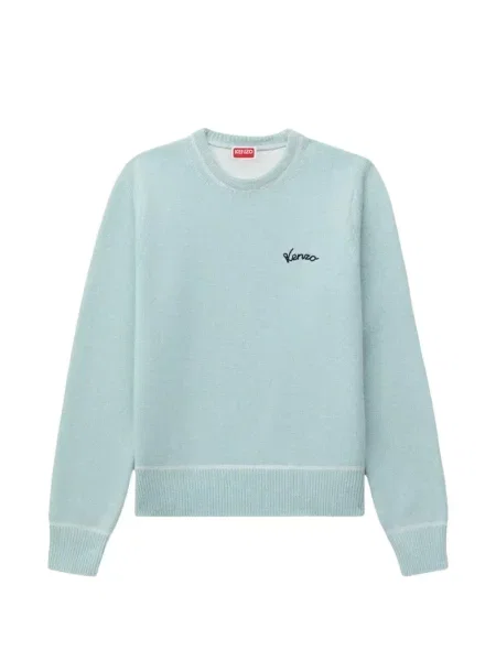 Pulover Kenzo cu broderie albastru