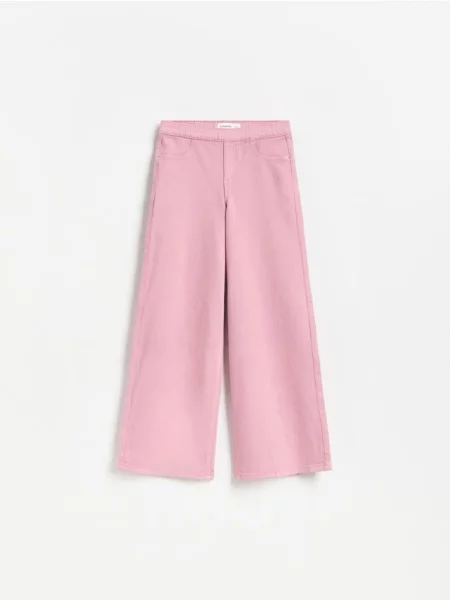 Reserved Штани wide leg пильно-рожевий рожеві