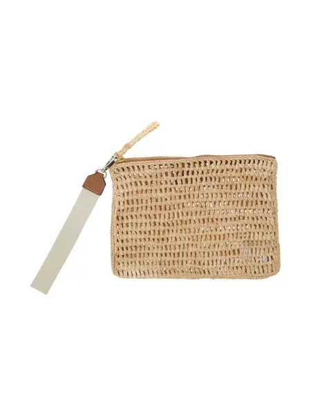 Lniana torebka Helen Kaminski beżowa