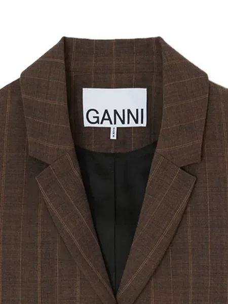 Sacou Ganni de lână maro