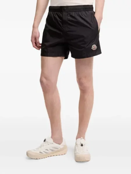 Slip de baie Moncler cu autograf negru