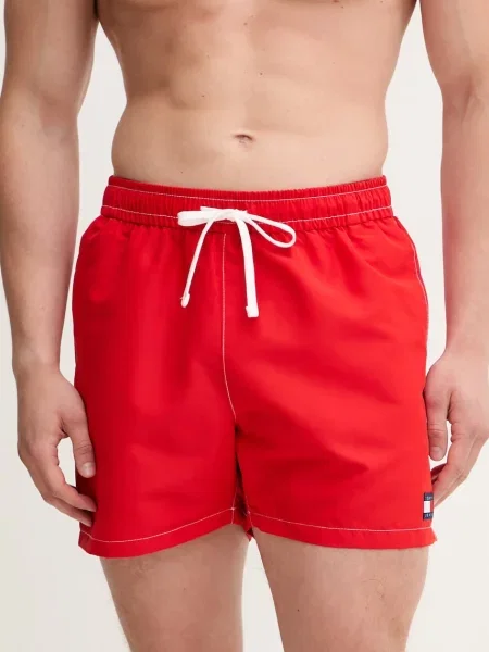 Pantaloni scurți Tommy Hilfiger roșu