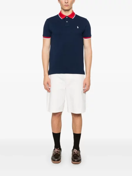 Поло тениска Polo Ralph Lauren бродирана синьо
