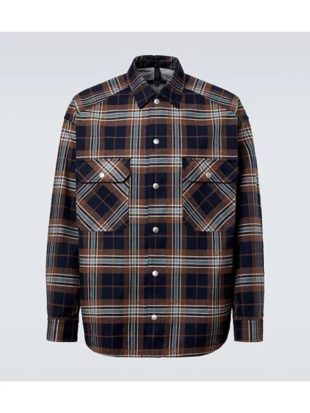 Kostkovaná košile Comme Des Garçons Homme hnědá