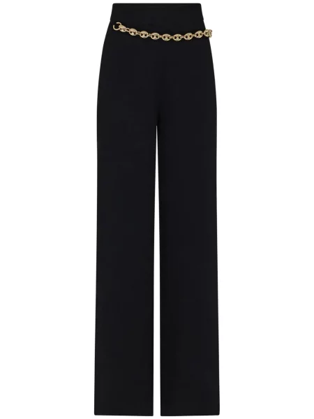 Pantaloni Paco Rabanne de lână negru