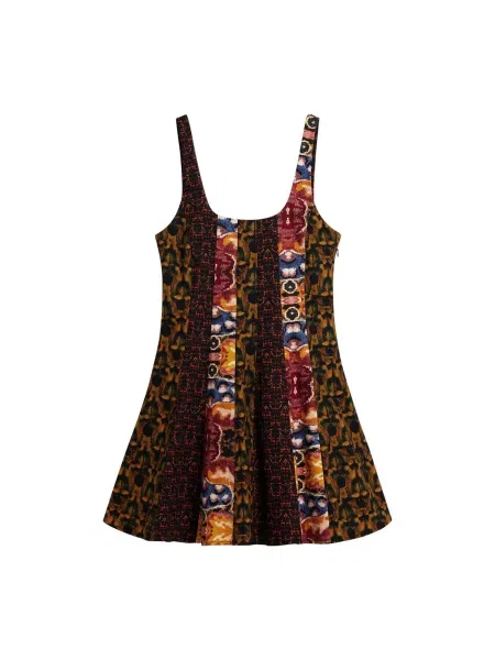 Desigual Rochie bleumarin / maro / șofran / roşu închis galben