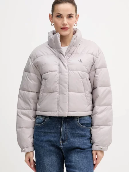 Calvin Klein Jeans kurtka szary zimowa niebieska