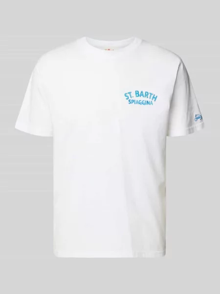 T-shirt z nadrukami logo model PORTLAND' Mc2 Saint Barth biała
