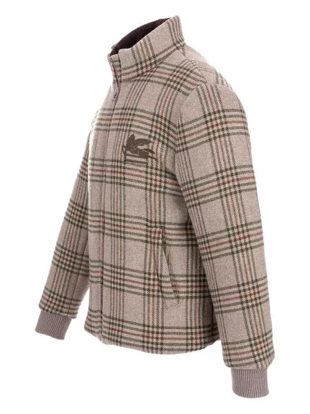 Geacă Etro cu broderie în carouri