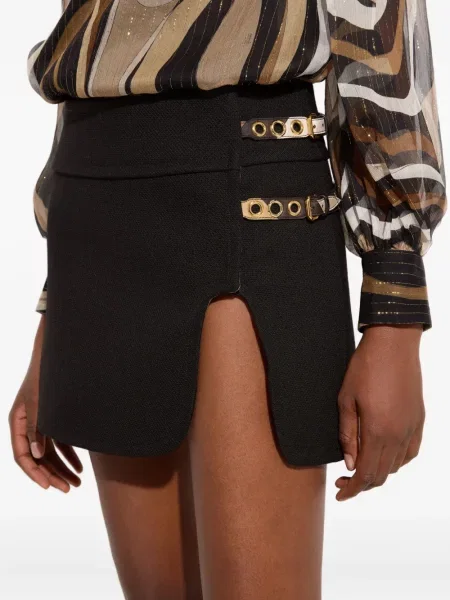 Fusta mini Pucci cu cataramă negru