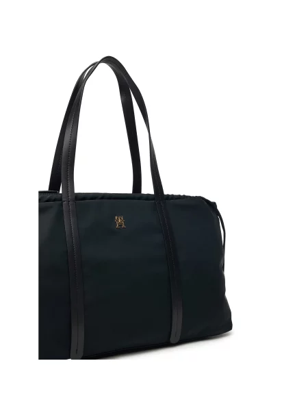 Tommy Hilfiger Ročna torba Th Soft Nylon Hobo črna